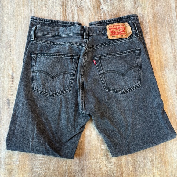 Levi’s 501 button fly gray washed original fit - Picture 3 of 6